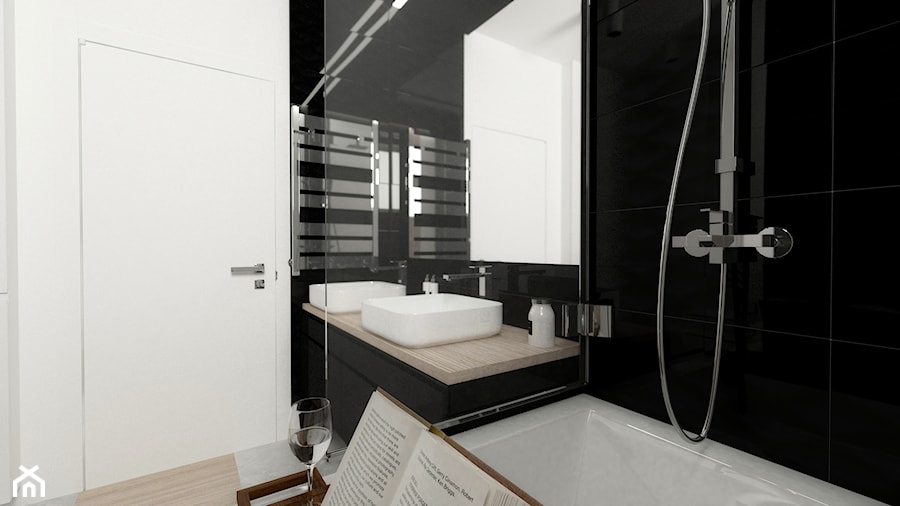 mieszkanie w bloku - Mała bez okna łazienka, styl nowoczesny - zdjęcie od Am Design Studio projektowania wnętrz