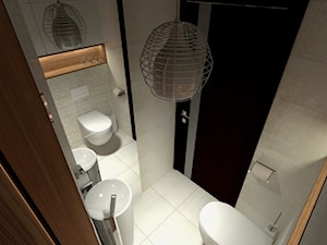 Projekt niewielkiej łazienki - Mała bez okna łazienka, styl minimalistyczny - zdjęcie od Am Design Studio projektowania wnętrz