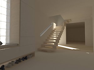 Hall i klatka schodowa - Schody, styl minimalistyczny - zdjęcie od Am Design Studio projektowania wnętrz