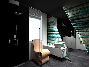 Łazienka w domu jednorodzinnym w Zduńskiej Woli wersja 4 - zdjęcie od Am Design Studio projektowania wnętrz