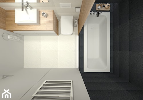 Łazienka - dom jednorodzinny Zduńska Wola - Mała bez okna łazienka, styl minimalistyczny - zdjęcie od Am Design Studio projektowania wnętrz