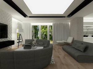 Dom jednorodzinny w Kolumnie - Średni biały salon, styl glamour - zdjęcie od Am Design Studio projektowania wnętrz