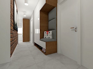 Mieszkanie wielka płyta46m2 - Hol / przedpokój, styl skandynawski - zdjęcie od Am Design Studio projektowania wnętrz