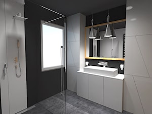 Łazienka w domu jednorodzinnym w Zduńskiej Woli wersja 3 - zdjęcie od Am Design Studio projektowania wnętrz