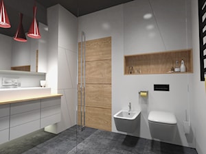 Łazienka w domu jednorodzinnym w Zduńskiej Woli wersja 5 - zdjęcie od Am Design Studio projektowania wnętrz