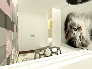 Dom jednorodzinny pod Łodzią - Średni biały szary pokój dziecka dla nastolatka dla chłopca dla dziewczynki, styl nowoczesny - zdjęcie od Am Design Studio projektowania wnętrz