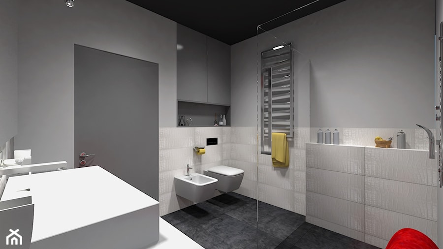 Łazienka w domu jednorodzinnym w Zduńskiej Woli wersja 1 - zdjęcie od Am Design Studio projektowania wnętrz