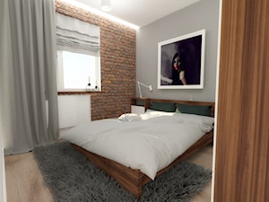 Mieszkanie wielka płyta46m2 - Sypialnia, styl skandynawski - zdjęcie od Am Design Studio projektowania wnętrz