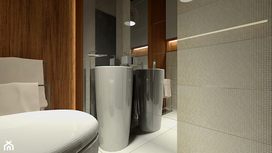 Projekt niewielkiej łazienki - Łazienka, styl minimalistyczny - zdjęcie od Am Design Studio projektowania wnętrz