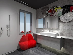 Łazienka w domu jednorodzinnym w Zduńskiej Woli wersja 1 - zdjęcie od Am Design Studio projektowania wnętrz