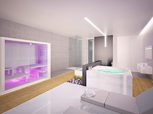 Nowoczesna duża łazienka z wanną i prysznicem - Łazienka, styl nowoczesny - zdjęcie od 4Q Dekton Pracownia Architektoniczna