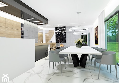 Jadalnia z kuchnią - zdjęcie od 4Q Dekton Pracownia Architektoniczna