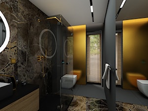 Dom jednorodzinny - projekt wnętrz - Łazienka, styl nowoczesny - zdjęcie od 4Q Dekton Pracownia Architektoniczna
