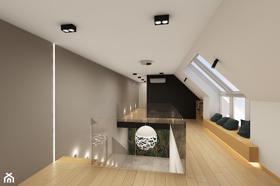 Dom jednorodzinny - projekt wnętrz - Hol / przedpokój, styl nowoczesny - zdjęcie od 4Q Dekton Pracownia Architektoniczna