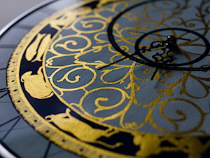 Unikalny, ręcznie malowany duży zegar ścienny Francuski Splendor - zegar 24h