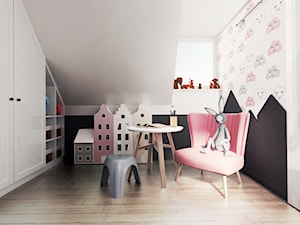 pokój dziewczynki #1, Guernsey - Mały biały czarny pokój dziecka dla dziecka dla nastolatka dla chłopca dla dziewczynki, styl nowoczesny - zdjęcie od JUST studio projektowe