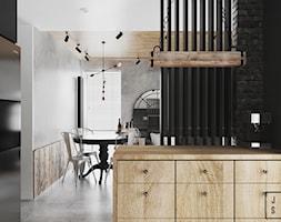 Projekt salonu z aneksem kuchennym - zdjęcie od JUST studio projektowe - Homebook