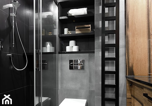mieszkanie #11, Czarna Białostocka - Średnia bez okna z punktowym oświetleniem łazienka, styl nowoczesny - zdjęcie od JUST studio projektowe