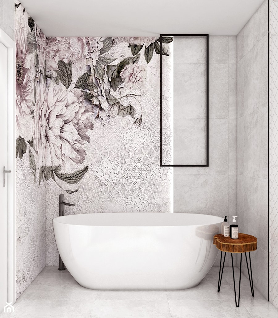 łazienka #5, Bialystok - Mała bez okna łazienka, styl glamour - zdjęcie od JUST studio projektowe