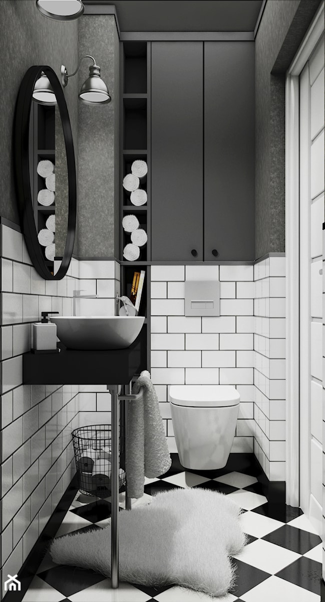 łazienka #4, Wasilków - Mała łazienka, styl nowoczesny - zdjęcie od JUST studio projektowe