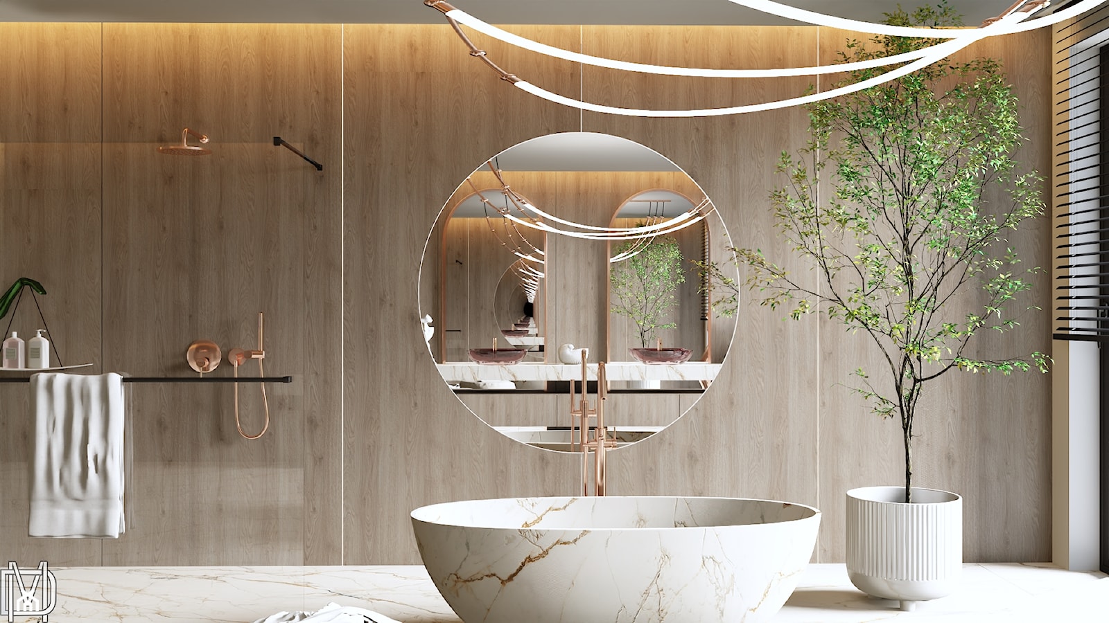 Projekt łazienki luksusowej - Łazienka, styl minimalistyczny - zdjęcie od ManiaDekorowania Projektowanie wnętrz Rzeszów - Homebook