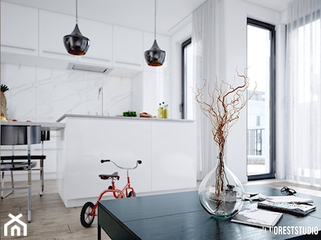 Aranżacje wnętrz - Kuchnia: White Kitchen - noreststudio. Przeglądaj, dodawaj i zapisuj najlepsze zdjęcia, pomysły i inspiracje designerskie. W bazie mamy już prawie milion fotografii!