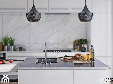 Aranżacje wnętrz - Kuchnia: White Kitchen - noreststudio. Przeglądaj, dodawaj i zapisuj najlepsze zdjęcia, pomysły i inspiracje designerskie. W bazie mamy już prawie milion fotografii!