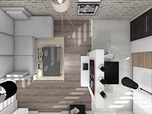 Nowoczesne mieszkanie - Salon, styl nowoczesny - zdjęcie od www.inspirownetrza.pl