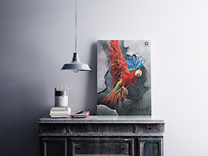 Czerwona Papuga jako obraz na płótnie - zdjęcie od Projectown