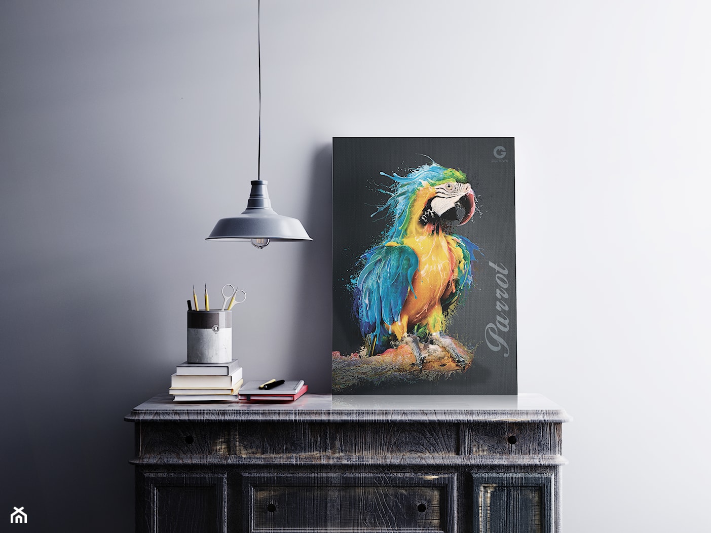 Niebieska Papuga Jako Obraz Na Płótnie - zdjęcie od Projectown - Homebook