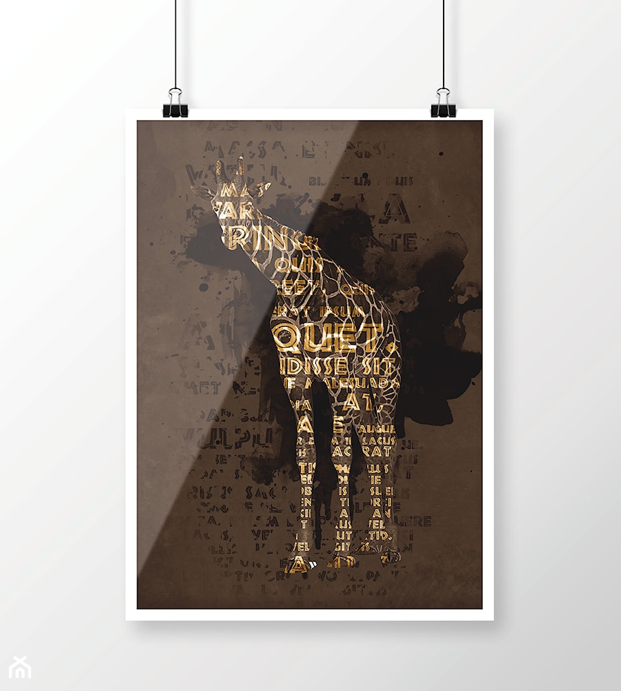 Żyrafa w Stylu TYPOGRAFICZNYM jako plakat - zdjęcie od Projectown