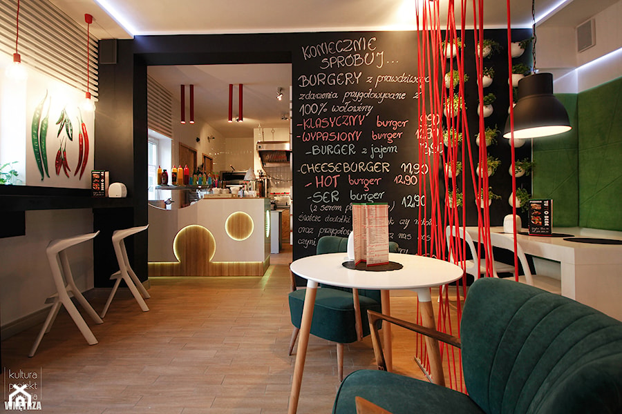 Wnętrze lokalu pizzeri - zdjęcie od Kultura Projektowania Katarzyna Kucyga