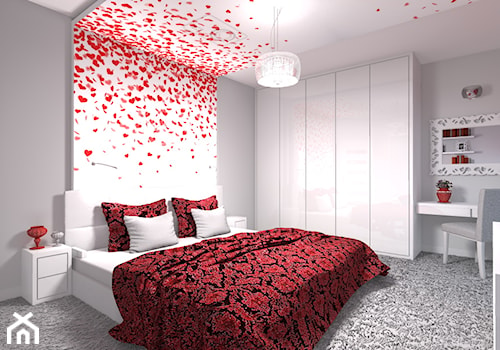 Wybrane wnętrza mieszkania w Warszawie - Duża szara sypialnia, styl nowoczesny - zdjęcie od Medyńscy Projektowanie