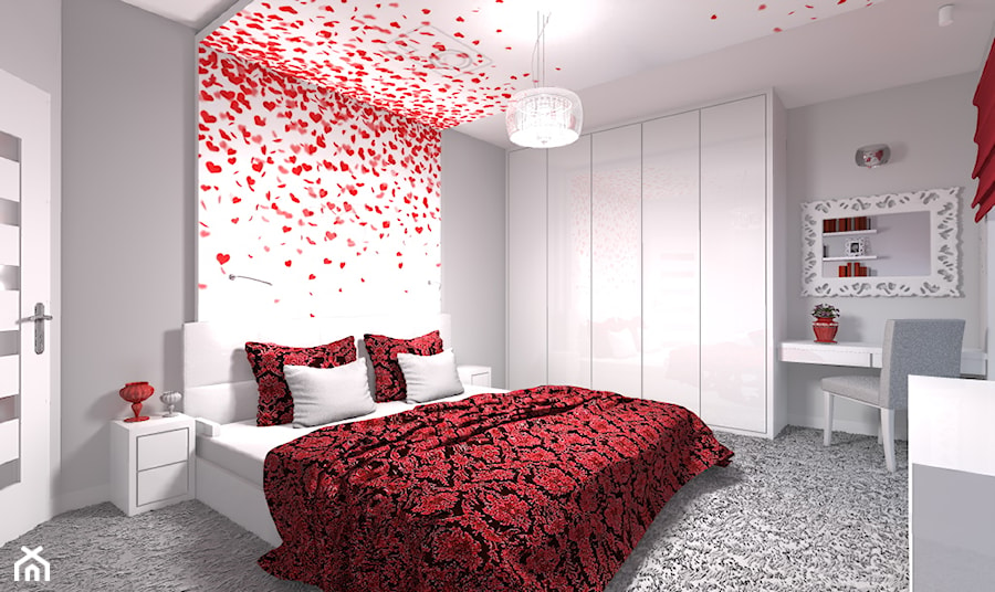 Wybrane wnętrza mieszkania w Warszawie - Duża szara sypialnia, styl nowoczesny - zdjęcie od Medyńscy Projektowanie