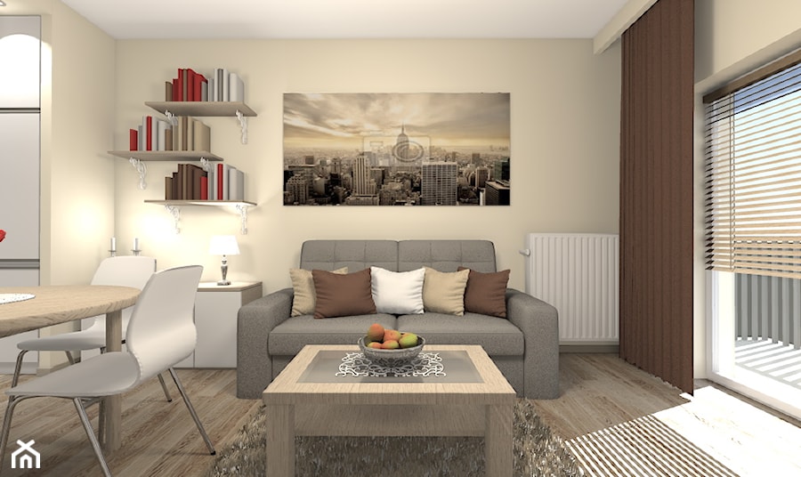 Mieszkanie 44m2 w Warszawie - Salon, styl skandynawski - zdjęcie od Medyńscy Projektowanie