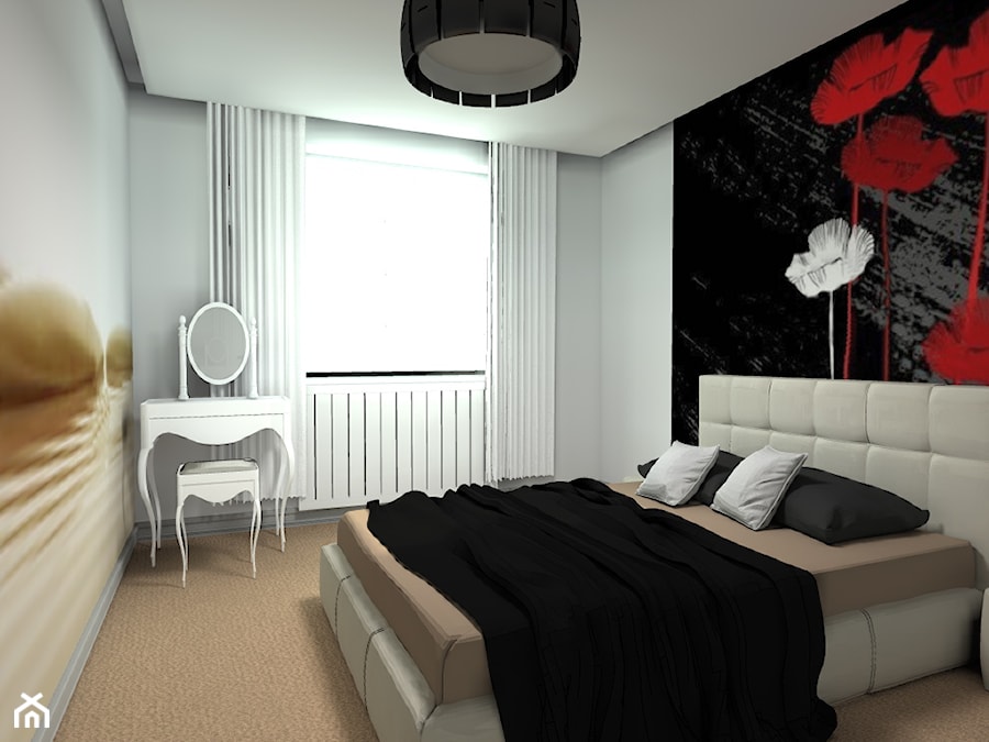 Mieszkanie 2-poziomowe w Warszawie - Sypialnia, styl nowoczesny - zdjęcie od Medyńscy Projektowanie