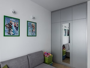 Mieszkanie 90m2 Warszawa Ursus - REALIZACJA - Średni biały pokój dziecka dla dziecka dla dziewczynki, styl nowoczesny - zdjęcie od Medyńscy Projektowanie