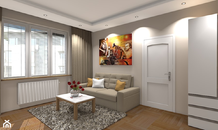 Dwa pokoje w warszawskim mieszkaniu - Salon, styl skandynawski - zdjęcie od Medyńscy Projektowanie