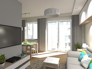 Mieszkanie 63m2 na warszawskim Bemowie - Salon, styl skandynawski - zdjęcie od Medyńscy Projektowanie