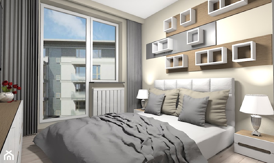 Wybrane wnętrza warszawskiego mieszkania - Sypialnia, styl nowoczesny - zdjęcie od Medyńscy Projektowanie
