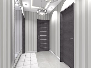 Łazienka i hall w stylu glamour - Hol / przedpokój, styl glamour - zdjęcie od Medyńscy Projektowanie