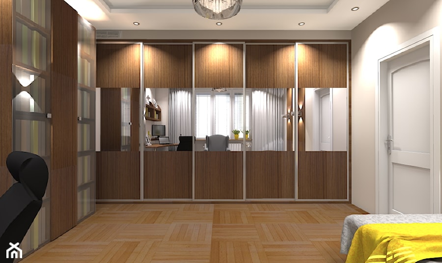 Dwa pokoje w warszawskim mieszkaniu - Sypialnia, styl nowoczesny - zdjęcie od Medyńscy Projektowanie