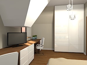 Sypialnia w domu pod Warszawą - Sypialnia, styl nowoczesny - zdjęcie od Medyńscy Projektowanie