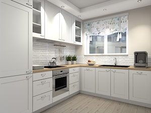 Mieszkanie 75m2 na Bemowie - styl wiejski - Kuchnia, styl skandynawski - zdjęcie od Medyńscy Projektowanie