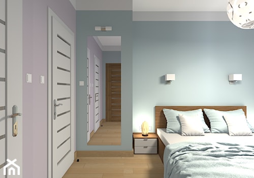 Mieszkanie w Warszawie 113m2 - Mała szara sypialnia - zdjęcie od Medyńscy Projektowanie
