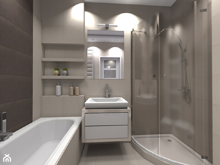 Średnia bez okna łazienka, styl nowoczesny - zdjęcie od Medyńscy Projektowanie