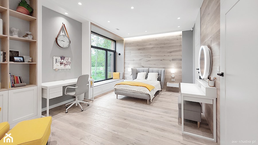 Sypialnia w stylu skandynawskim - Pokój dziecka, styl minimalistyczny - zdjęcie od AW-STUDIO Pracownia Architektury Wnętrz