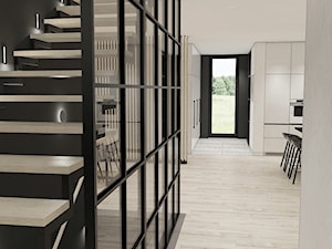 Projekt wnętrz domu w stylu nowoczesnym w Bielsku-Białej - Schody, styl nowoczesny - zdjęcie od AW-STUDIO Pracownia Architektury Wnętrz