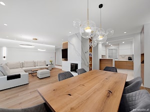 Dom nowoczesny w Bielsku-Białej - Salon, styl nowoczesny - zdjęcie od AW-STUDIO Pracownia Architektury Wnętrz