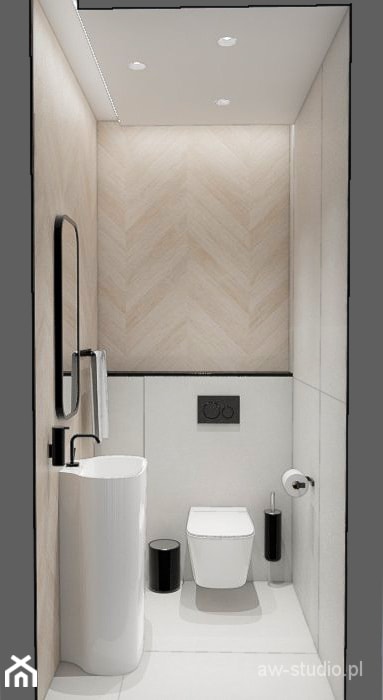 Mała toaleta - zdjęcie od AW-STUDIO Pracownia Architektury Wnętrz
